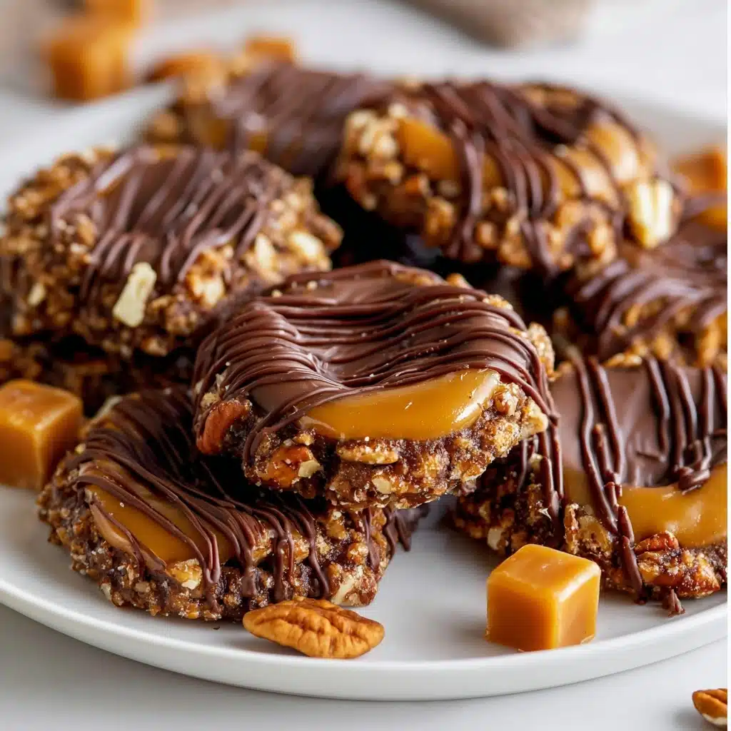 Peanut Butter Chocolate Caramel Cookies Recipe - Recipe Image