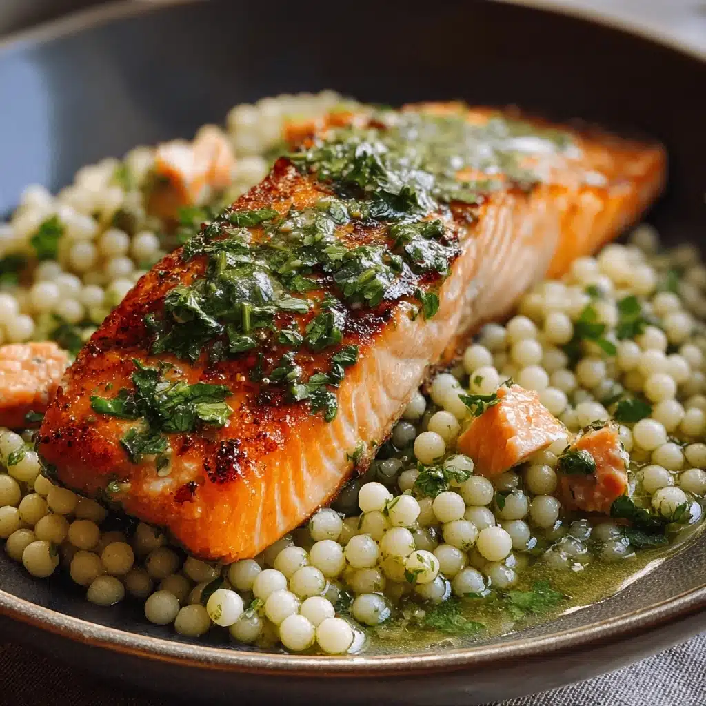 Herbed Pearl Couscous and Salmon Recipe