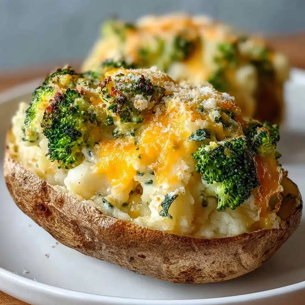 Creamy Broccoli Cheese Baked Potatoes Recipe Delight Recipe - Recipe Image