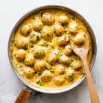 Easy Creamy Garlic Sauce Baby Potatoes Recipe