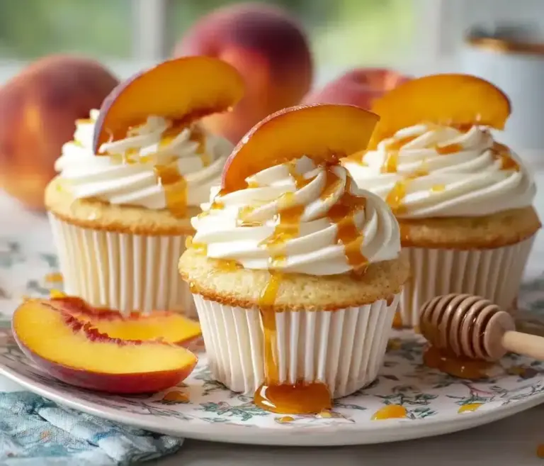 The Best Honey Peach Cream Cheese Cupcakes Recipe