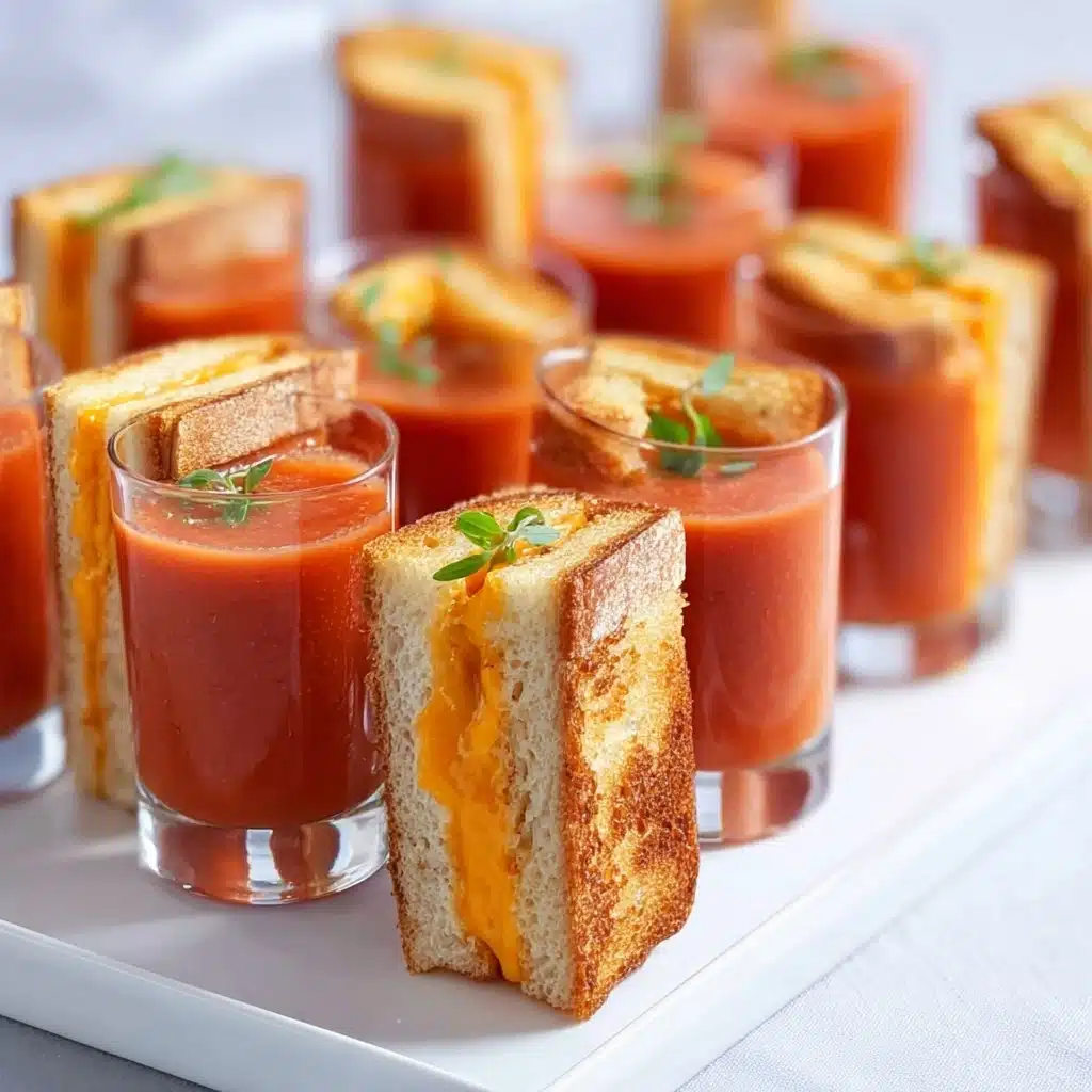 Mini Grilled Cheese Sticks Appetizer (w/ Soup Shooter) Recipe - Recipe Image