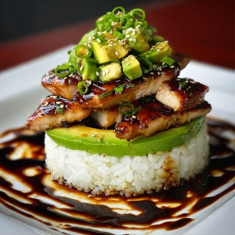 Teriyaki Chicken Avocado Rice Recipe