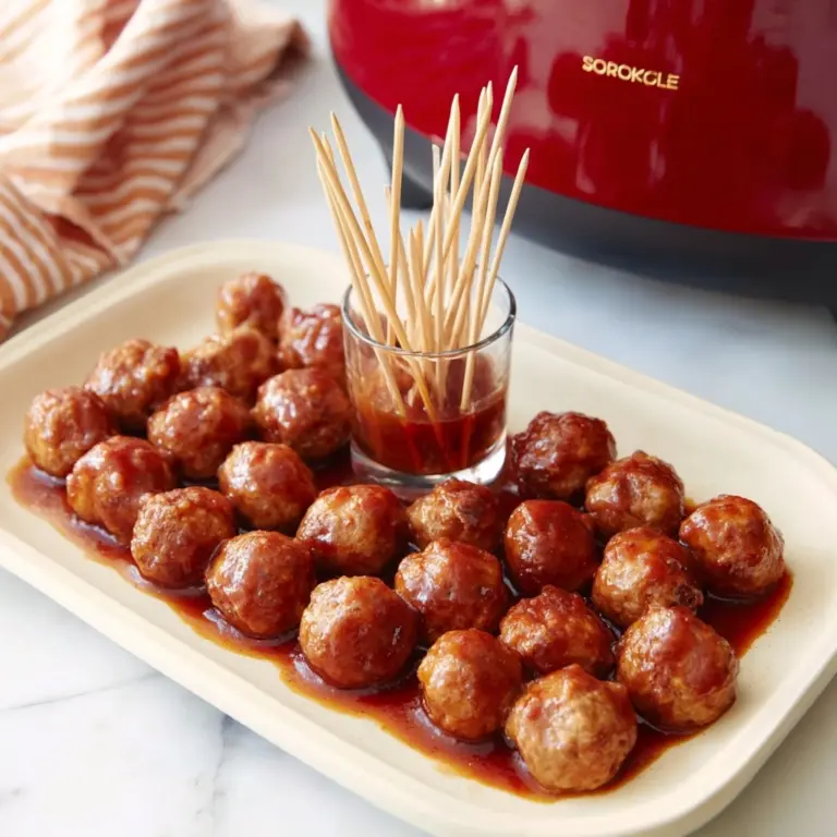 Cranberry BBQ Crockpot Meatballs Recipe