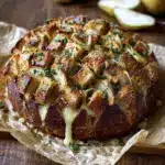 Brie Pull-Apart Bread with Pear and Caramelized Onions Recipe