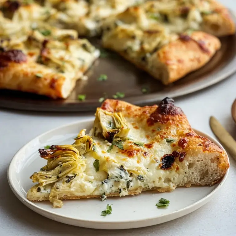 artichoke pizza with spinach parmesan cream sauce Recipe