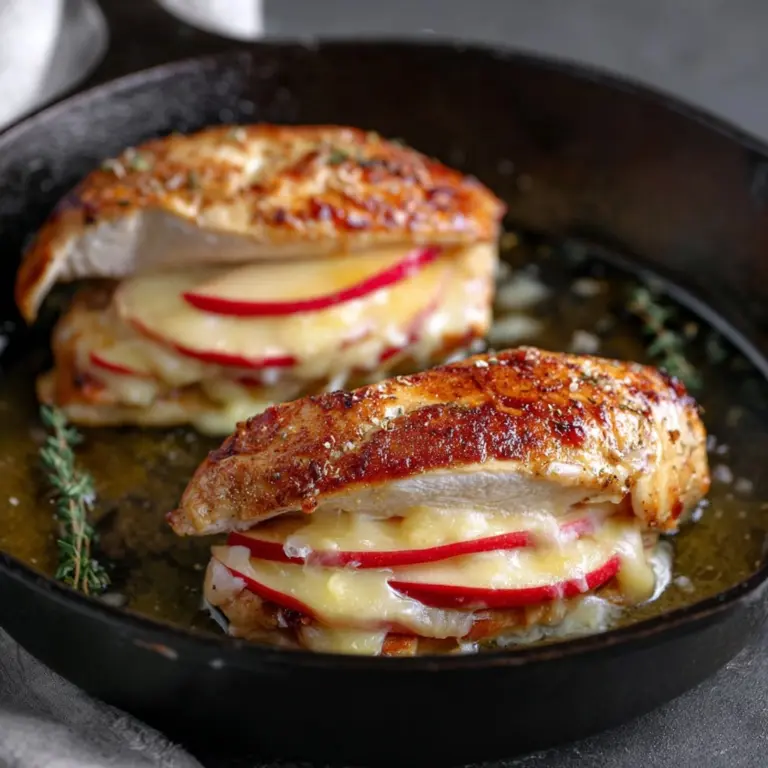 Maple Glazed Apple and Brie Stuffed Chicken Recipe