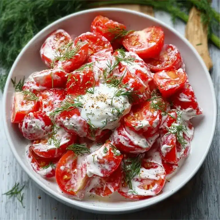 Creamy Tomato Garlic Salad: A Delicious Twist Recipe