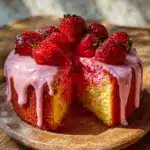 Strawberry Honeybun Cake with Creamy Strawberry Icing Recipe