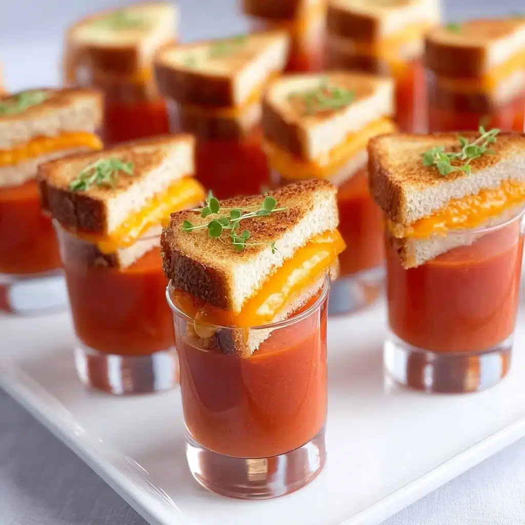 Mini Grilled Cheese Sticks Appetizer (w/ Soup Shooter) Recipe - Recipe Image