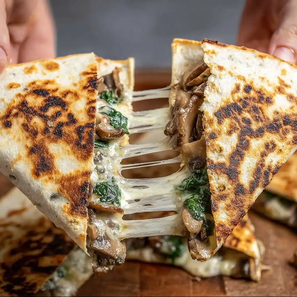 Baked Spinach Mushroom Quesadillas Recipe - Recipe Image