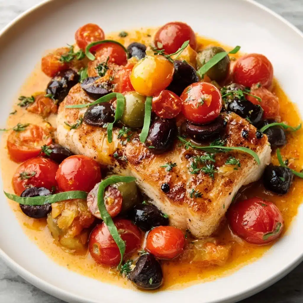 Cod Provençal with Tomatoes, Capers and Olives Recipe - Recipe Image