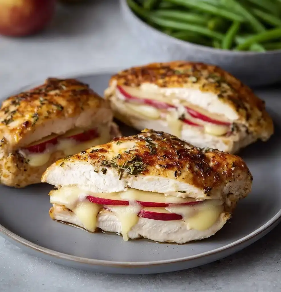 Maple Glazed Apple and Brie Stuffed Chicken Recipe