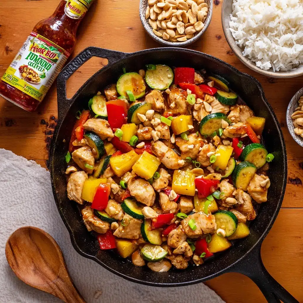 Easy Weeknight Kung Pao Pineapple Chicken Stir Fry Recipe - Recipe Image