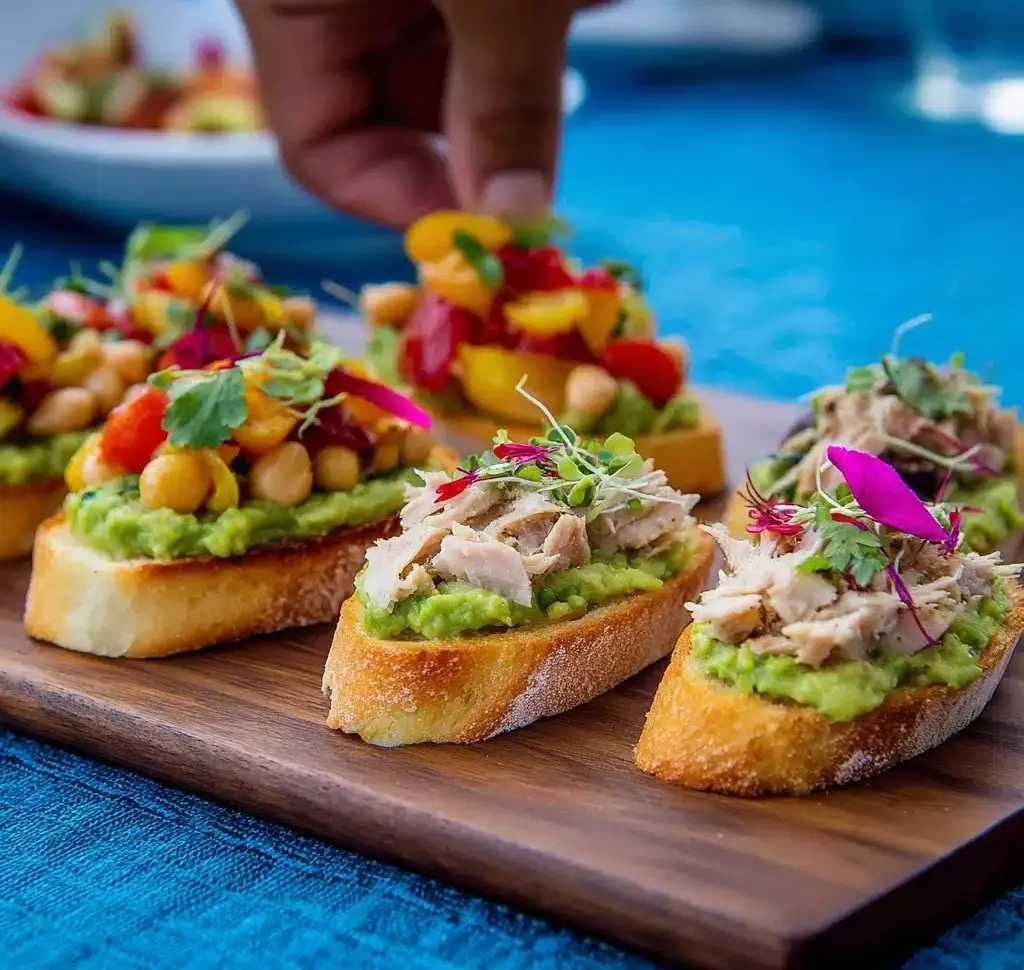 Assorted Tuna Crostini Recipe