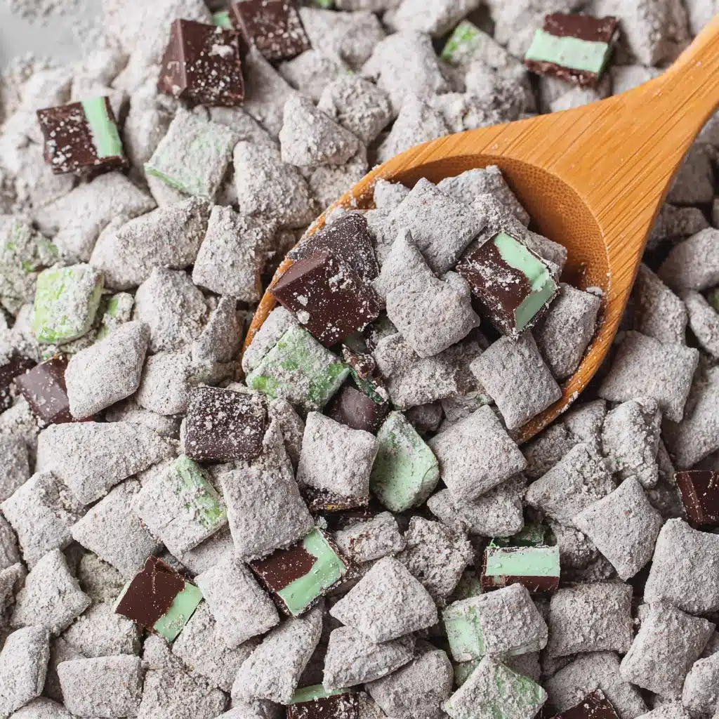 Mint Chocolate Puppy Chow Recipe - Recipe Image