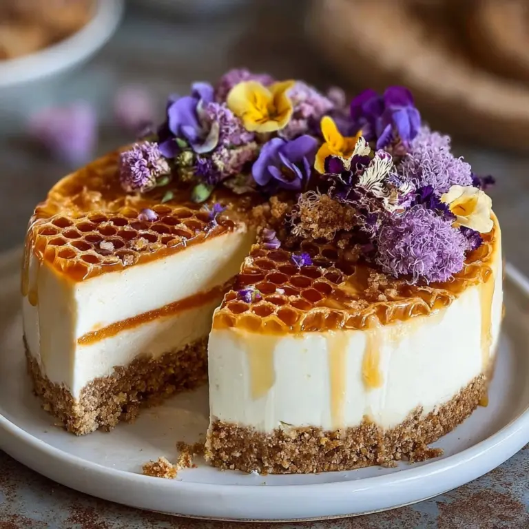 Lemon Lavender Cheesecake with Honeycomb Recipe
