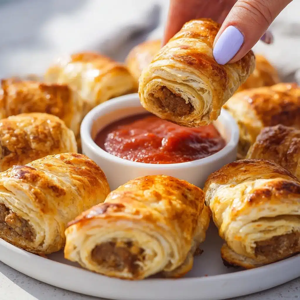Savory French Onion Sausage Rolls Recipe - Recipe Image