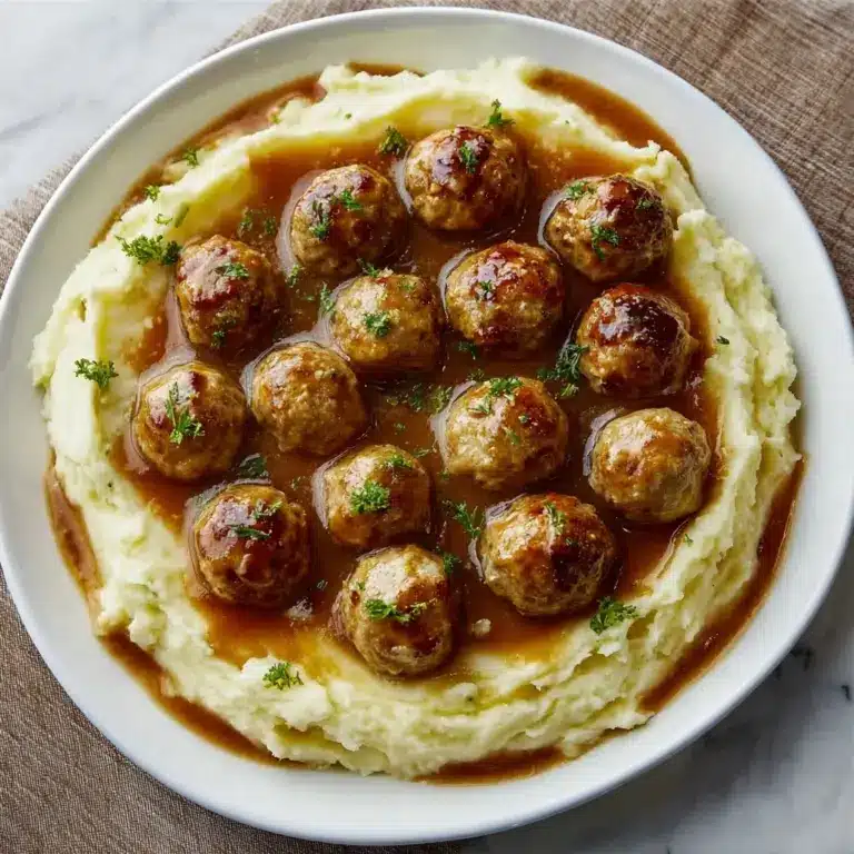 Meatball & Mashed Potato Bake Recipe