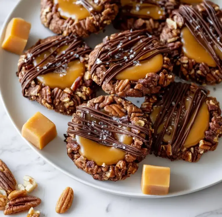 Peanut Butter Chocolate Caramel Cookies Recipe