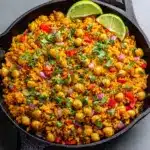 Taco-Spiced Chickpea and Rice Skillet Recipe