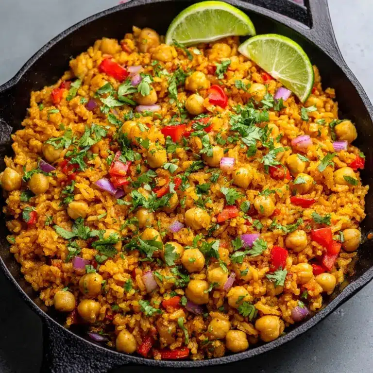 Taco-Spiced Chickpea and Rice Skillet Recipe