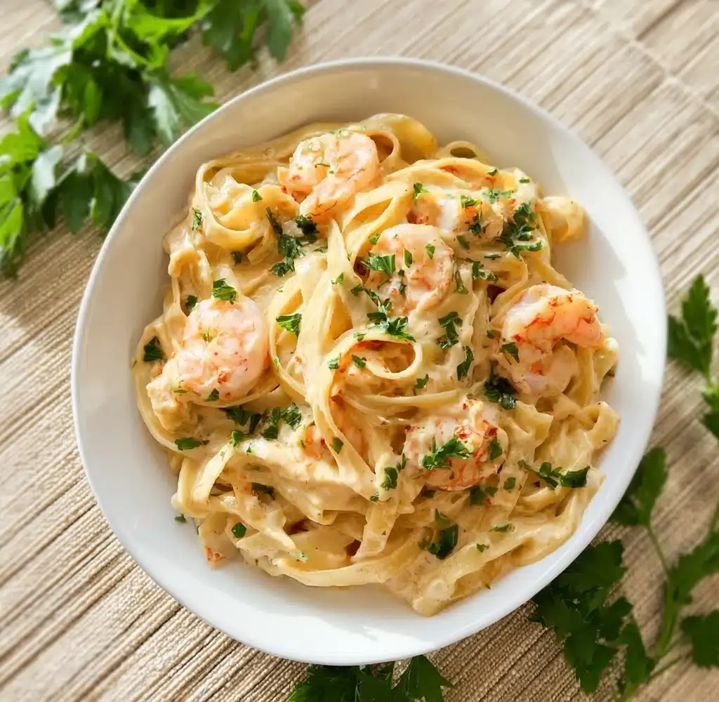 Creamy Garlic Shrimp Pasta Recipe