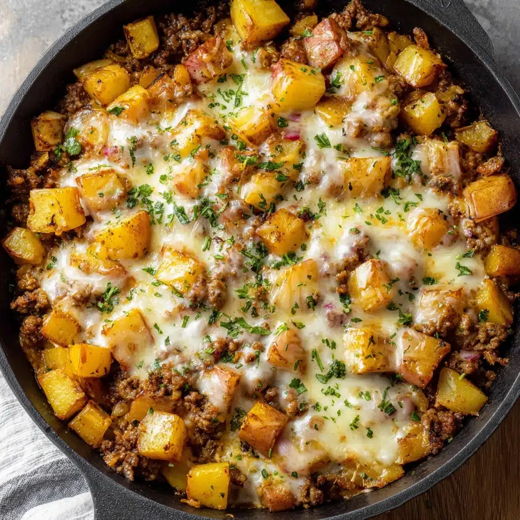 Cheesy Ground Beef and Potatoes Recipe - Recipe Image