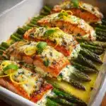 Asparagus and Lemon and Basil Ricotta Stuffed Salmon Rolls with Lemon Sauce