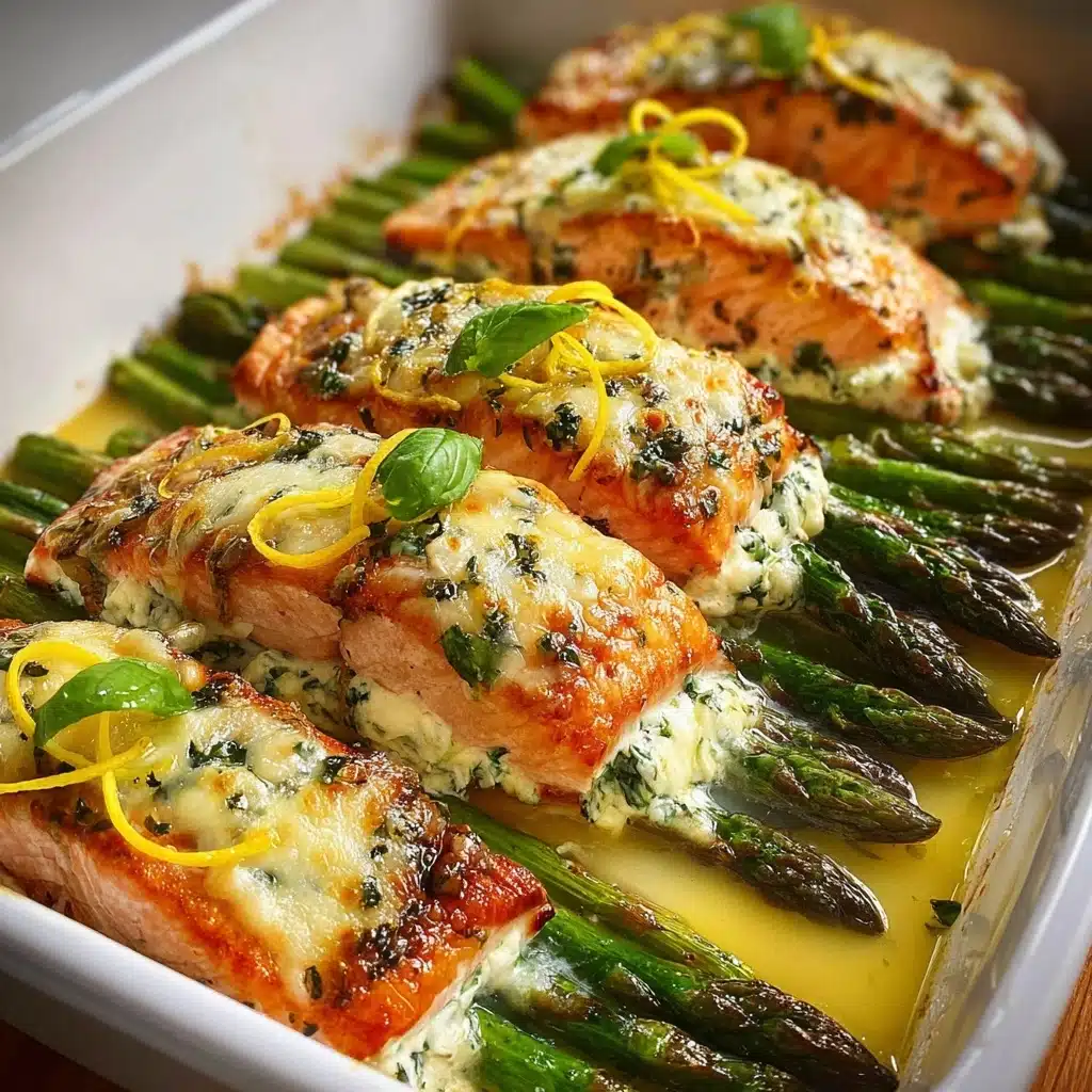 Asparagus and Lemon and Basil Ricotta Stuffed Salmon Rolls with Lemon Sauce
 - Recipe Image