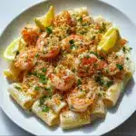 Shrimp Scampi Pasta Bake – Cheesy, Garlicky, and Oh-So-Easy!