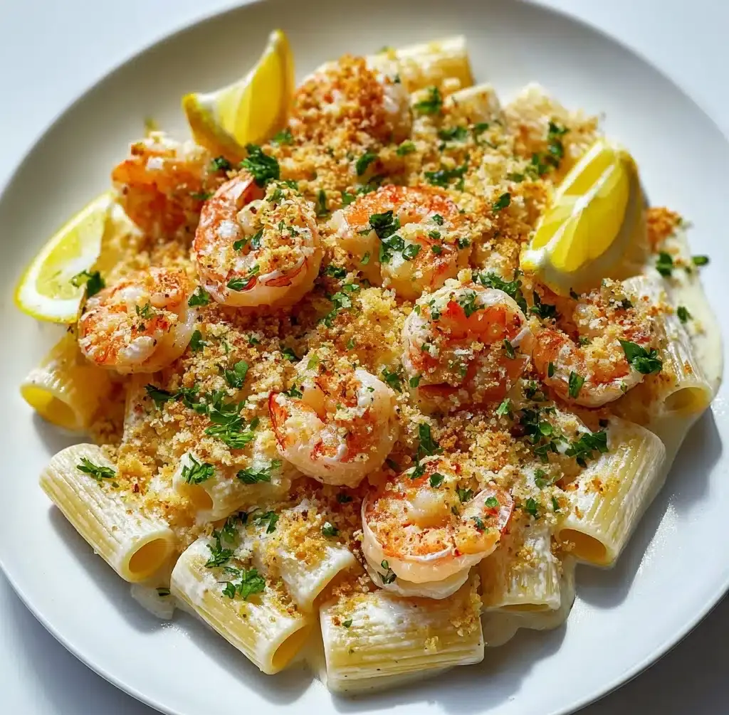 Shrimp Scampi Pasta Bake – Cheesy, Garlicky, and Oh-So-Easy!