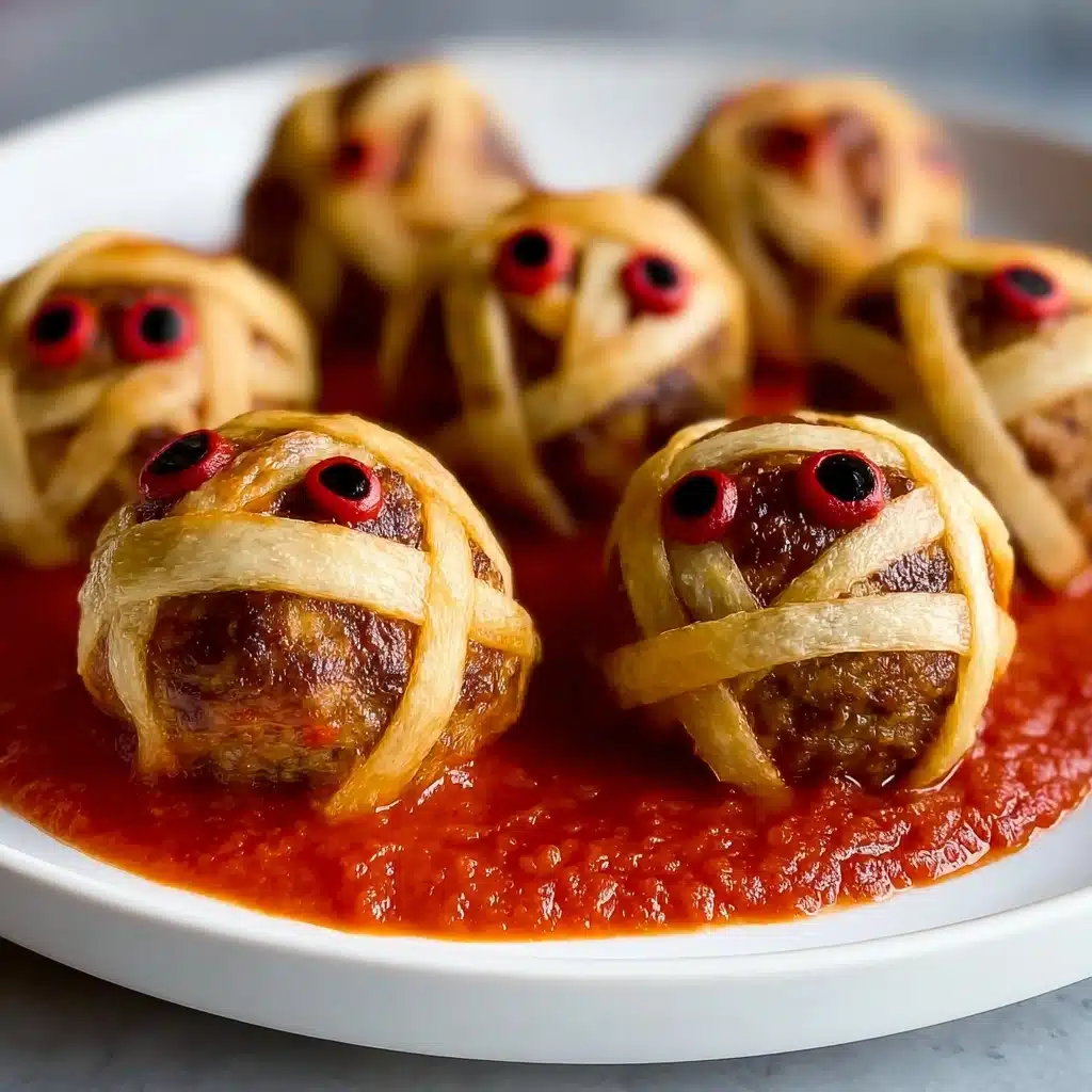 Halloween Mummy Meatballs Recipe - Recipe Image