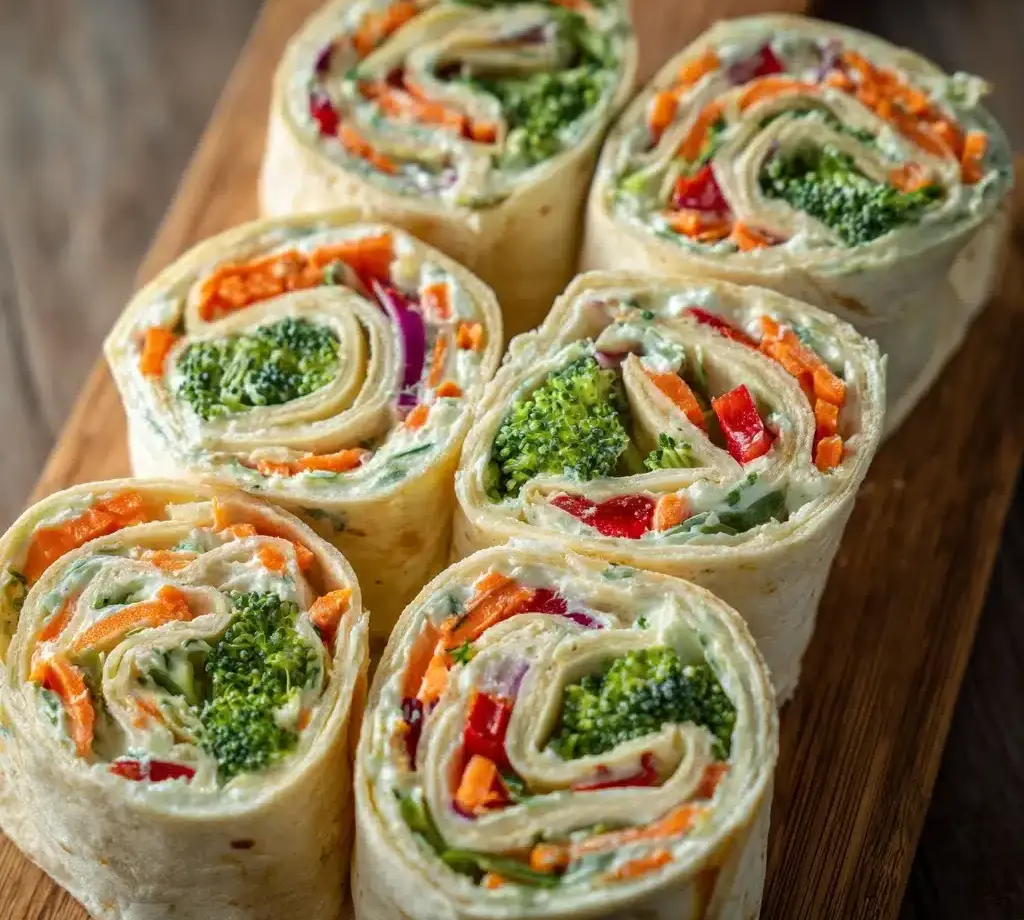 Fresh Vegetable Tortilla Roll Ups Recipe