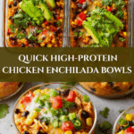 High-Protein Chicken Cottage Cheese Enchilada Bowls Recipe