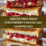 Fried Strawberry Cheesecake Sandwiches Recipe