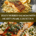 Herbed Pearl Couscous and Salmon Recipe