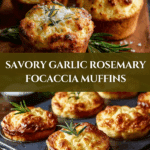 Golden Crust Garlic Rosemary Focaccia Muffins Recipe