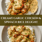 creamy garlic chicken with rice Recipe