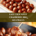 Cranberry BBQ Crockpot Meatballs Recipe