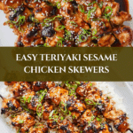Teriyaki Sesame Grilled Chicken Skewers Recipe
