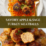 Fall Apple Recipes - Apple and Sage Turkey Meatballs Recipe