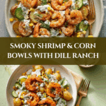 Smoky Shrimp and Corn Bowls with Dill & Buttermilk Ranch Recipe