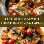 Cod Provençal with Tomatoes, Capers and Olives Recipe