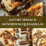 Baked Spinach Mushroom Quesadillas Recipe
