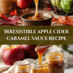 Apple Cider Caramel Sauce – Rich, Buttery Fall Treat for Drizzling, Dipping, and Gifting