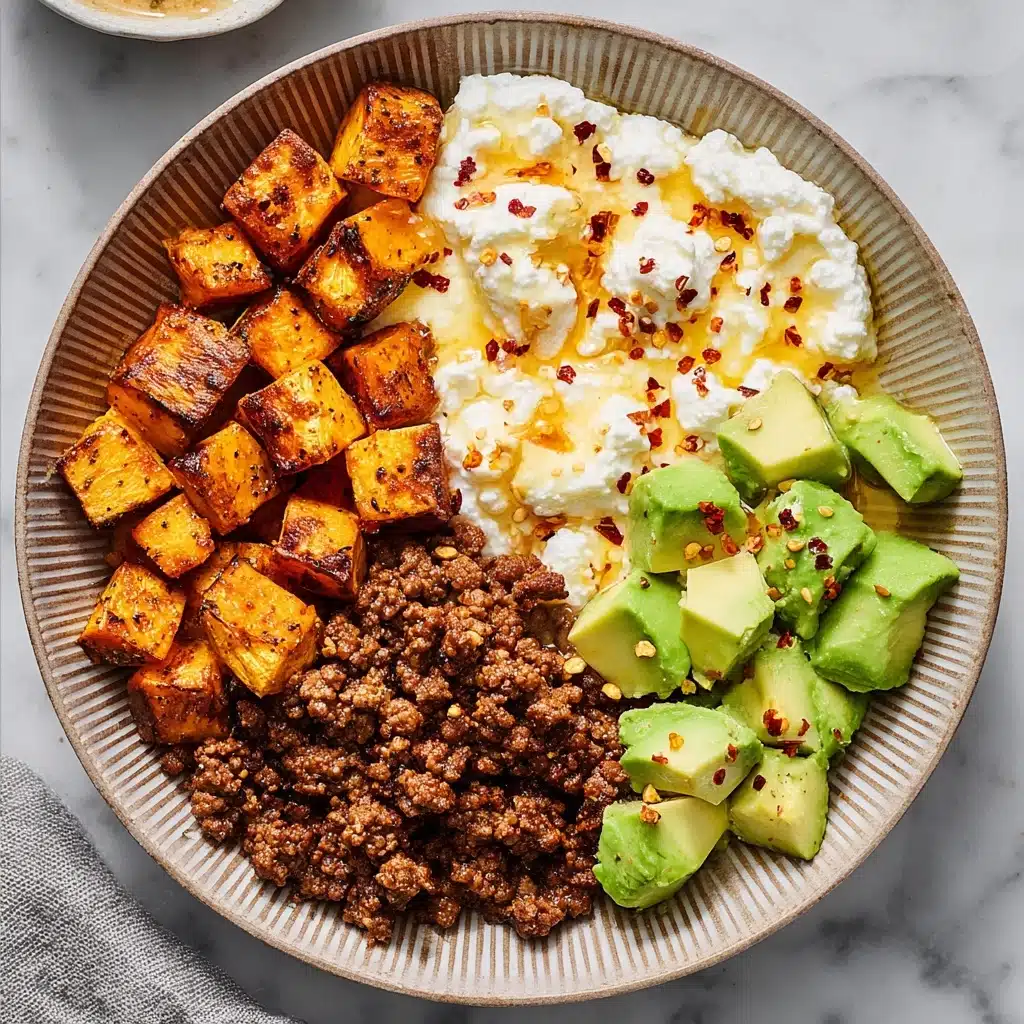 Viral Cottage Cheese Taco Bowl with Ground Beef & Hot Honey Recipe - Recipe Image