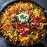 Cheesy Taco Rice (One-Pan Recipe) Recipe