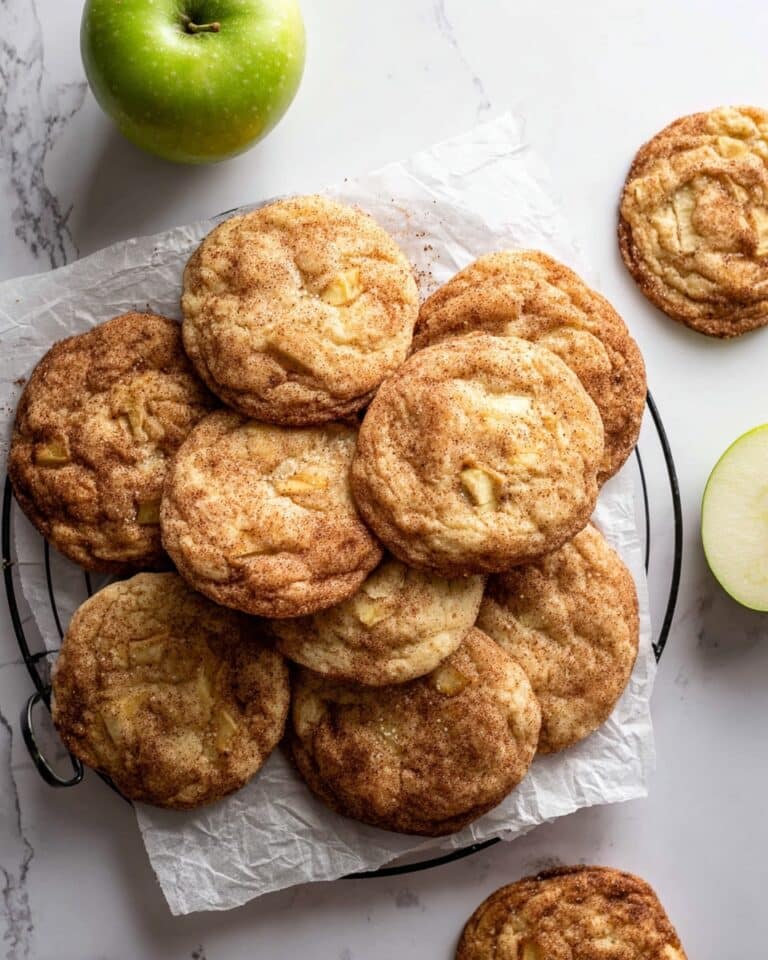 Spiced Apple Cinnamon Snickerdoodle Cookies Recipe