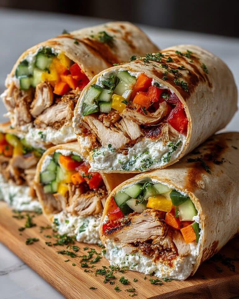Flavor-Packed Chicken & Hummus Veggie Wraps Recipe
